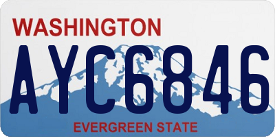 WA license plate AYC6846