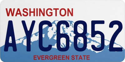 WA license plate AYC6852
