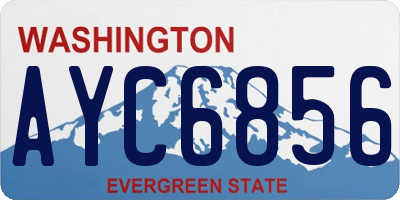 WA license plate AYC6856