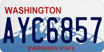 WA license plate AYC6857