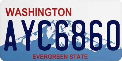 WA license plate AYC6860
