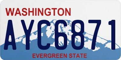 WA license plate AYC6871