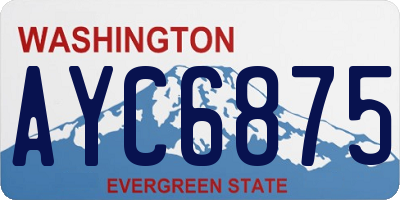 WA license plate AYC6875