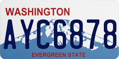 WA license plate AYC6878