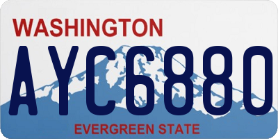 WA license plate AYC6880