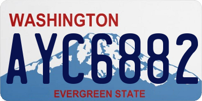 WA license plate AYC6882