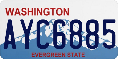 WA license plate AYC6885