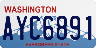WA license plate AYC6891
