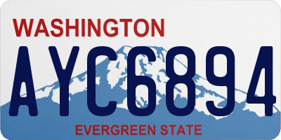 WA license plate AYC6894