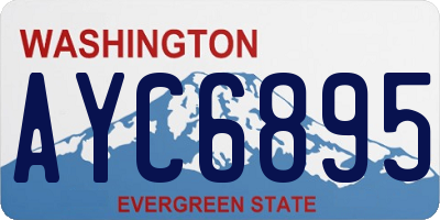 WA license plate AYC6895