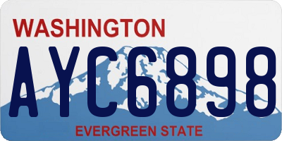WA license plate AYC6898