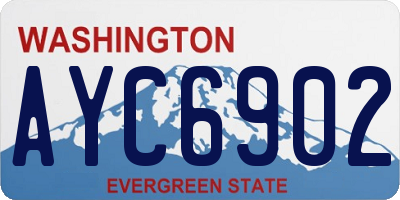 WA license plate AYC6902