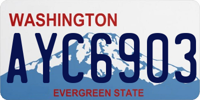 WA license plate AYC6903