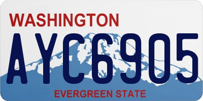 WA license plate AYC6905