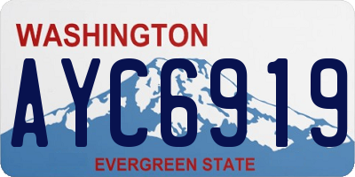 WA license plate AYC6919