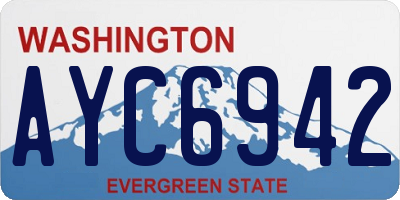 WA license plate AYC6942