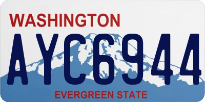 WA license plate AYC6944