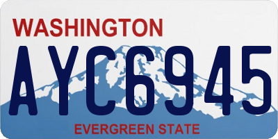 WA license plate AYC6945