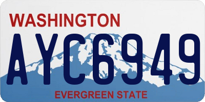 WA license plate AYC6949
