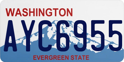 WA license plate AYC6955