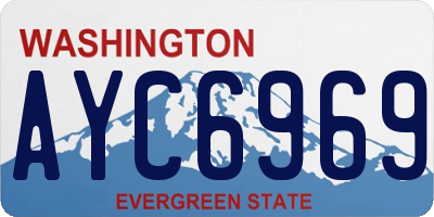 WA license plate AYC6969