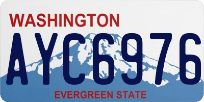 WA license plate AYC6976