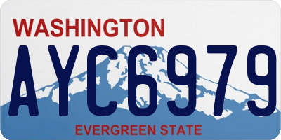 WA license plate AYC6979