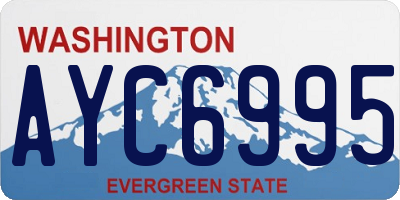 WA license plate AYC6995