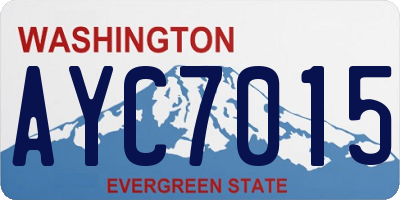 WA license plate AYC7015