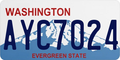 WA license plate AYC7024