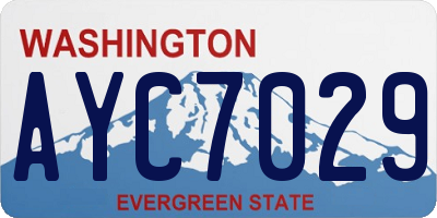WA license plate AYC7029