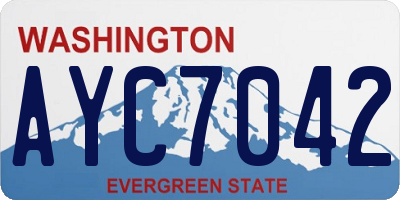 WA license plate AYC7042