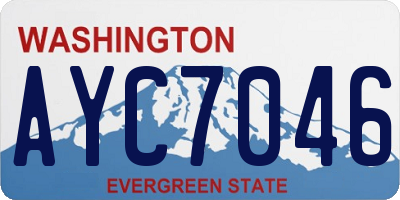 WA license plate AYC7046