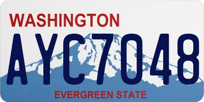 WA license plate AYC7048