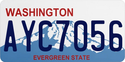 WA license plate AYC7056