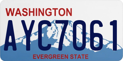WA license plate AYC7061