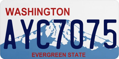 WA license plate AYC7075