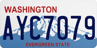 WA license plate AYC7079