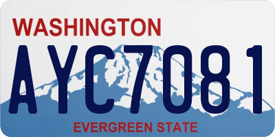WA license plate AYC7081