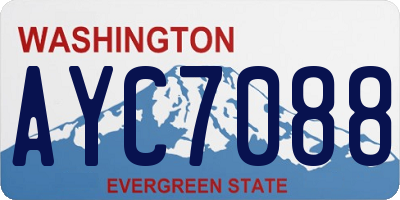 WA license plate AYC7088