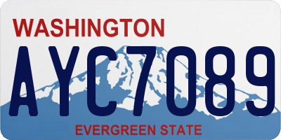 WA license plate AYC7089
