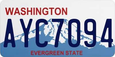 WA license plate AYC7094