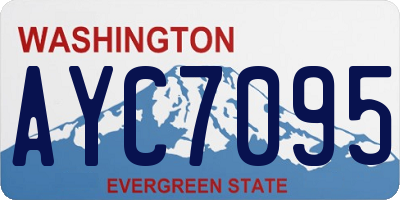 WA license plate AYC7095