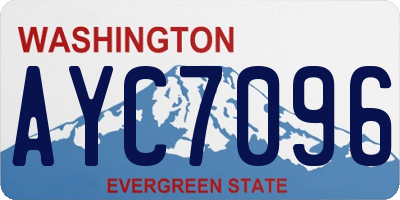 WA license plate AYC7096