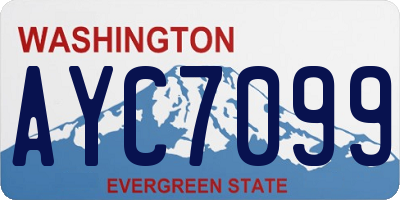 WA license plate AYC7099