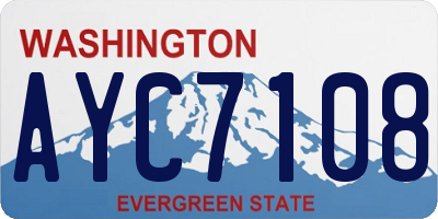WA license plate AYC7108
