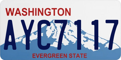 WA license plate AYC7117