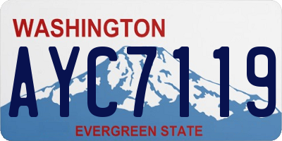 WA license plate AYC7119