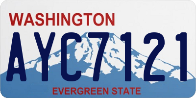 WA license plate AYC7121