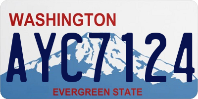 WA license plate AYC7124